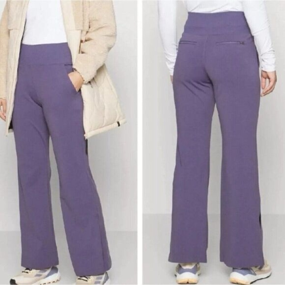ATHLETA FLARE VENICE PANTS WOMENS SIZE LARGE NIGHTFALL PURPLE